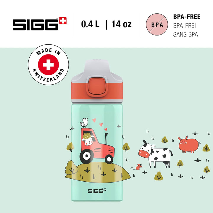 SIGG - Alu Trinkflasche Kinder - Miracle - Mit Trinkhalm - Auslaufsicher - Federleicht - BPA-frei -