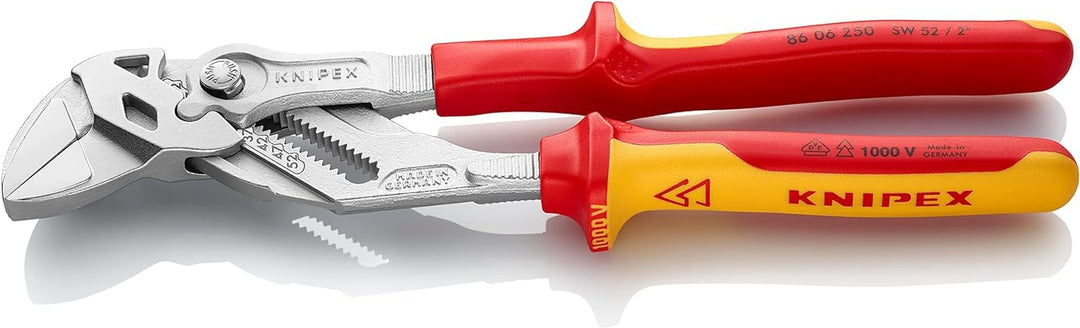KNIPEX Zangenschlüssel Zange und Schraubenschlüssel in einem Werkzeug auf SB-Karte verchromt isolier