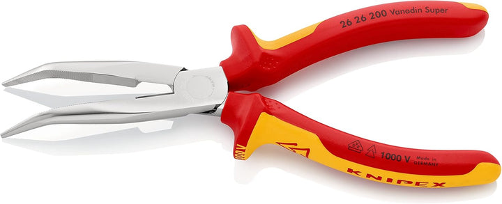 KNIPEX ErgoStrip Universal-Abmantelungswerkzeug (135 mm) 16 95 01 SB &amp; Flachrundzange mit Schneide (