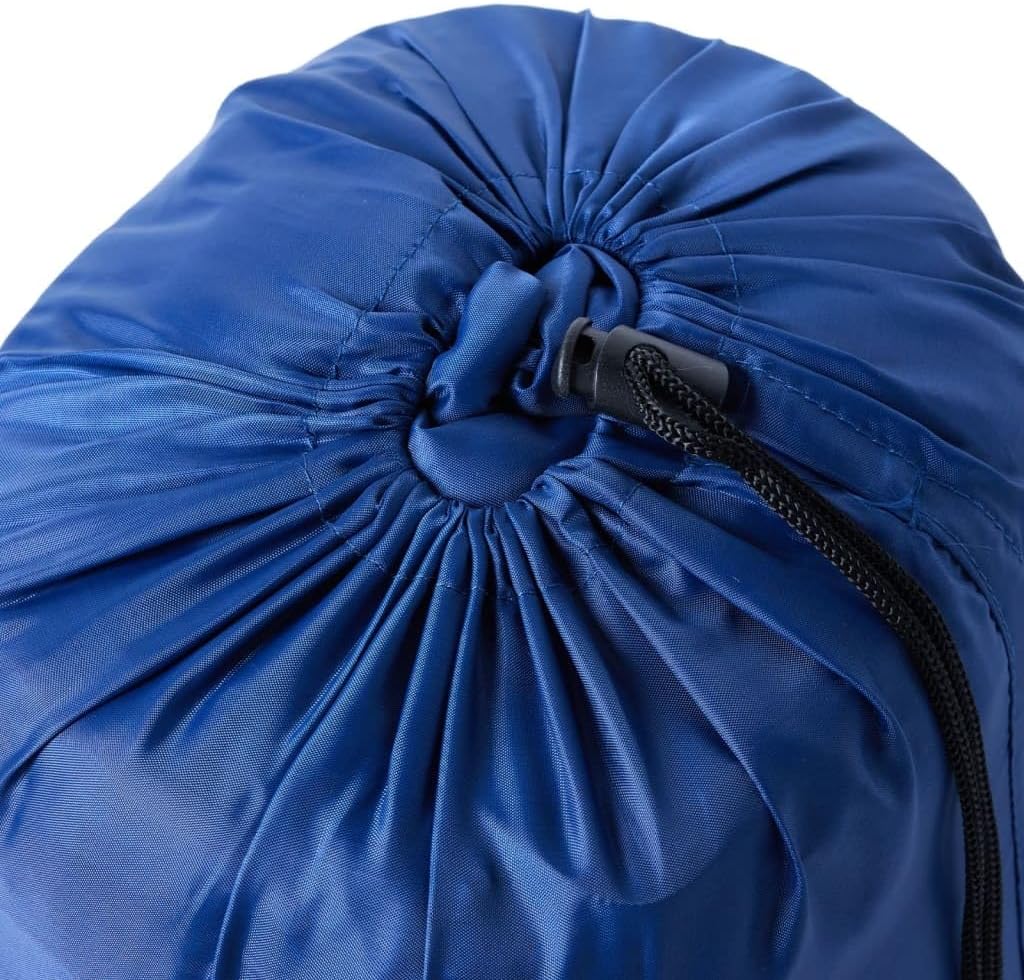 vidaXL Mumienschlafsack für Erwachsene Camping 3 Jahreszeiten Blau, Blau