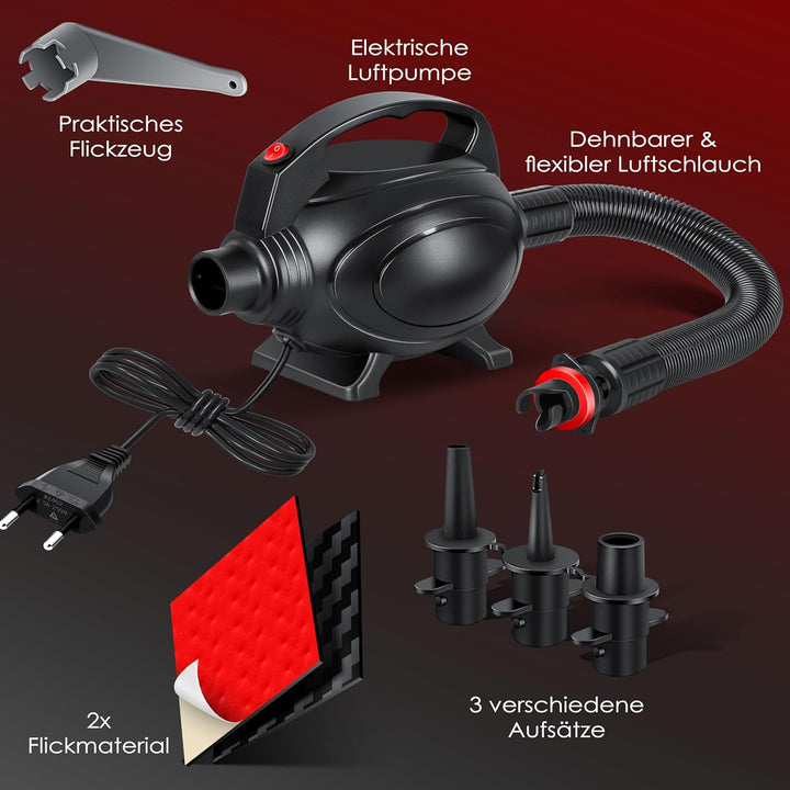 KESSER® Turnmatte Aufblasbar Airtrack Fitness-Matte Gymnastikmatte | inkl. Tragetasche & elektr. Luf