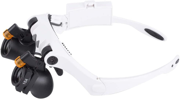 Fernglas-Lupe, Kopflupe Optische Linse, Kunststoff-LED-Lampe, 21 Kombinations-Stirnband-Lupe, Lupe m