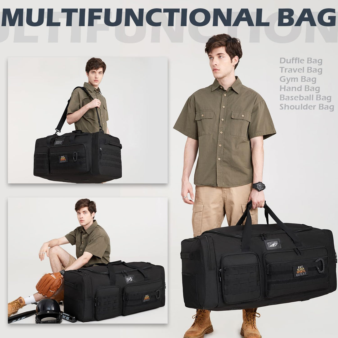 130L grosse Reisetasche Herren & Damen Sporttasche Faltbare Saunatasche Trainingstasche+Schuhfach Gy