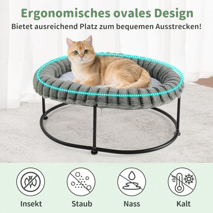 GUUSII HOME Erhöhtes Katzenbett katzenhängematte für Grosse Katzen Bett Katzenliege Kätzchen Hängema