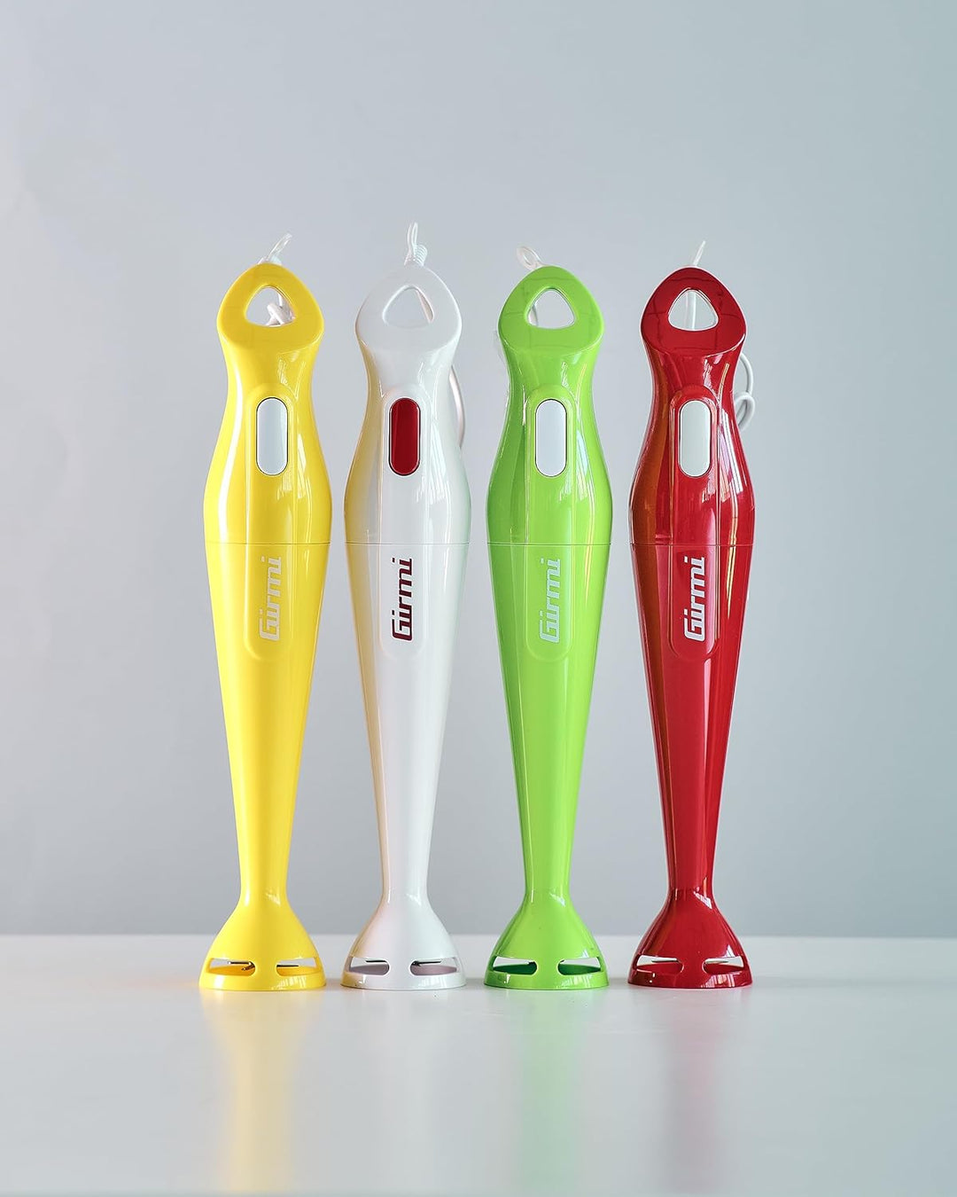 Girmi MX01 Stabmixer, 250 W, DC-Motor, 4 Edelstahlklingen, Pulse-Funktion, Grün, Grün