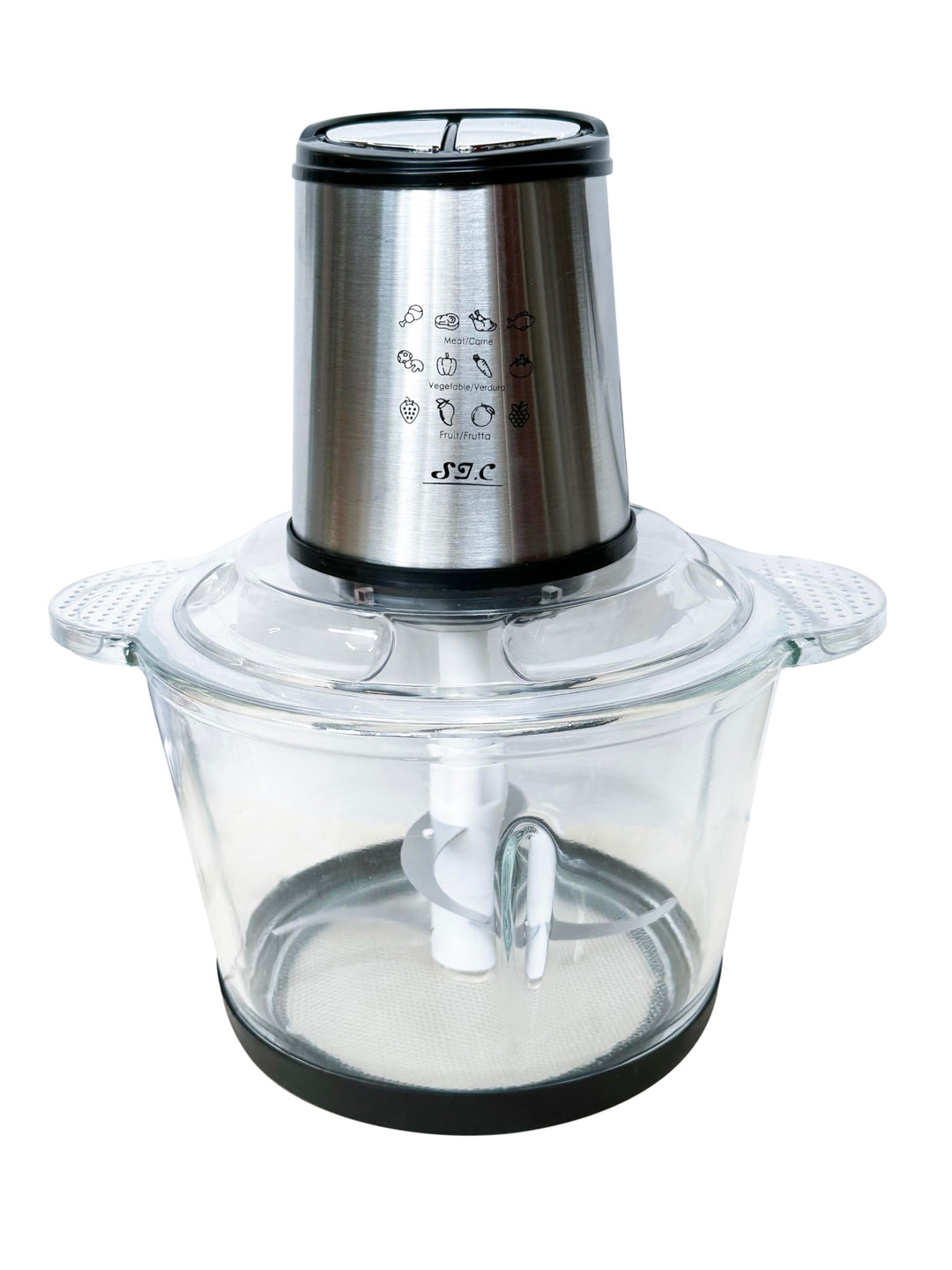 Zerkleinerer Küche Elektrisch 2,5 l aus Glas – 300 W, 4 Edelstahlklingen, 2 Geschwindigkeitsstufen,