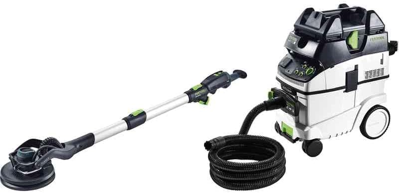 Festool Langhalsschleifer LHS 2 225/CTM 36-Set PLANEX (mit Verlängerung, Schlauchclip, Klettverbinde