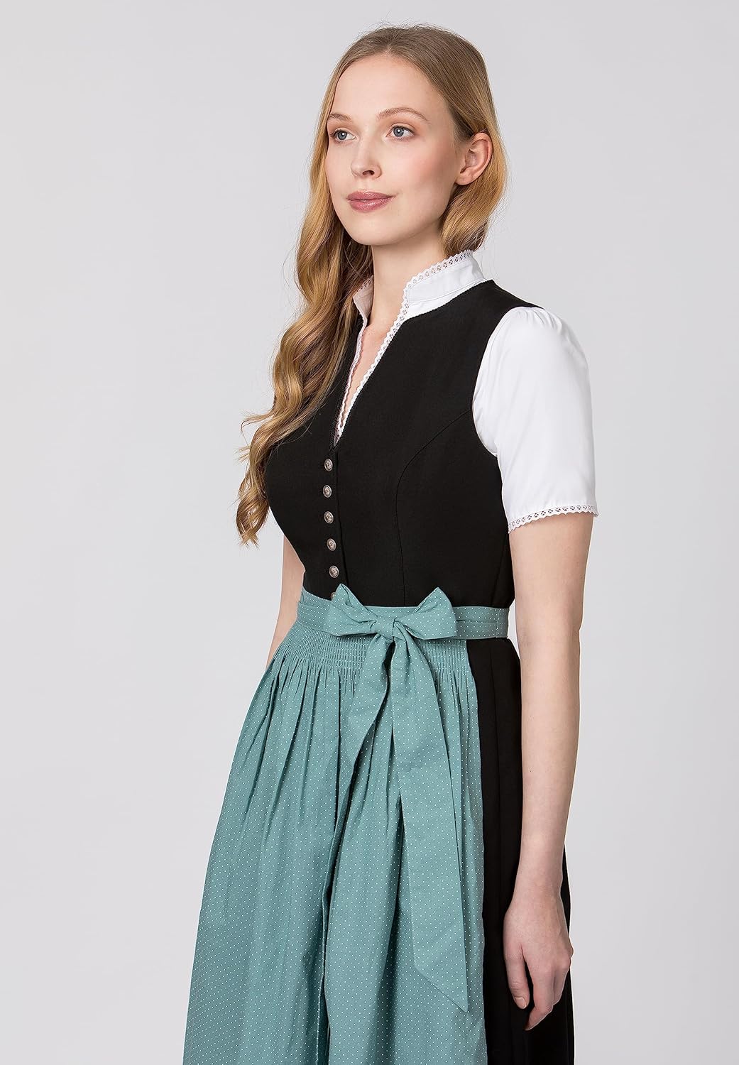 Stockerpoint Damen Schürze Molina Dirndlschürze, Petrol, Regular