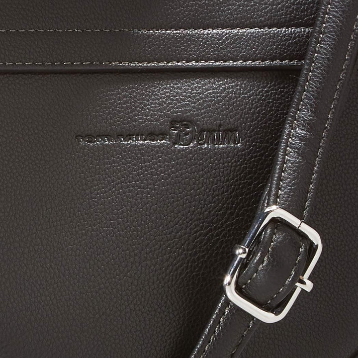 TOM TAILOR Denim Damen Taschen & Geldbörsen Überschlagtasche MADRID Schwarz 24,5 x 8 x 16, Schwarz 2