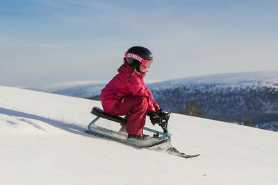 STIGA Snowracer Iconic Classic Rennrodel Lenkschlitten für Kinder ab 5 Jahre ICONIC Blaugrün/Schwarz