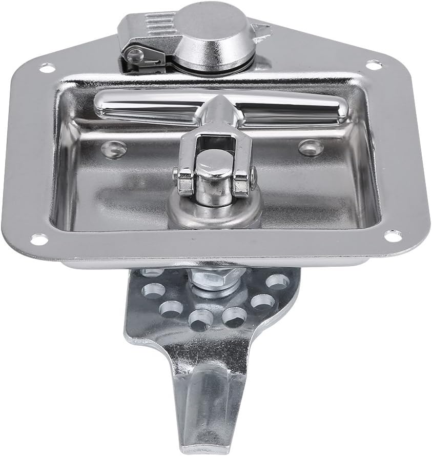 T-Form-Schloss, Edelstahl-Klapp-T-Form-Griffschloss Werkzeugkasten Schlüssel-Kit für LKW-Anhänger fü