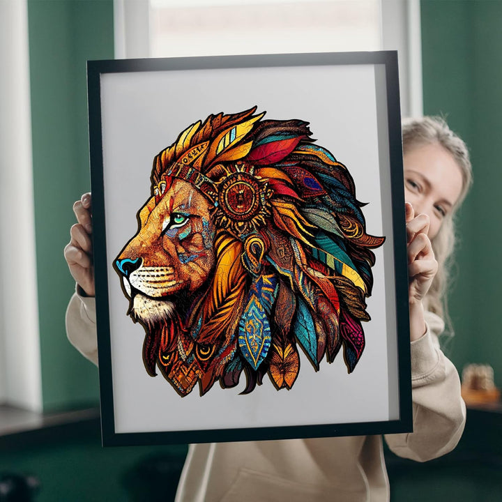 Holzpuzzle Erwachsene Löwe 300pcs, KAAYEE Puzzle Holz, Wooden Puzzle Unregelmässige Einzigartige For