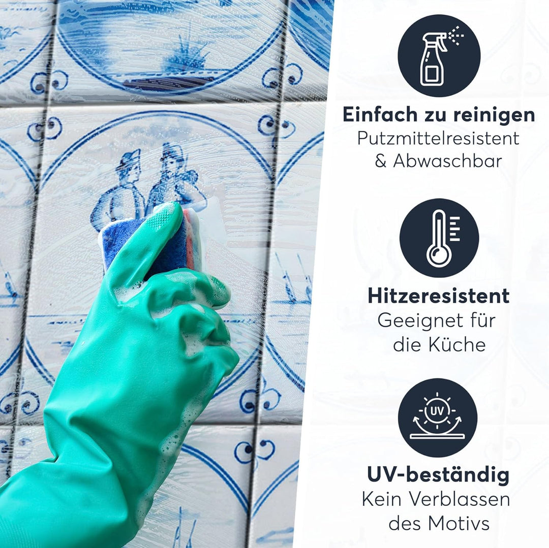CREATISTO Klebefliesen Stickerfliesen Fliesenfolie - Aufkleber Sticker für Wandfliesen I Klebefliese