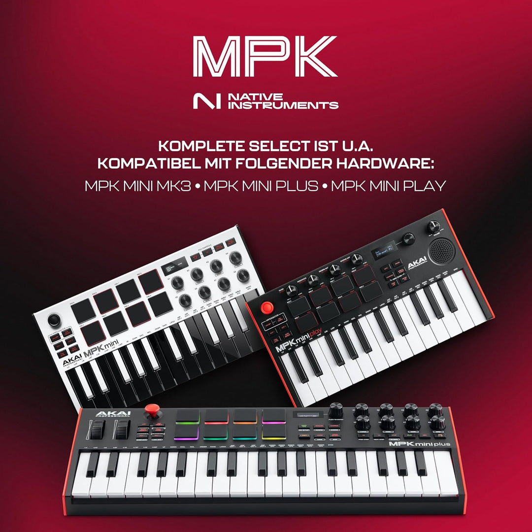 AKAI Professional MPK Mini MK3 – 25-Tasten USB MIDI Keyboard Controller, 8 hintergrundbeleuchtete Dr