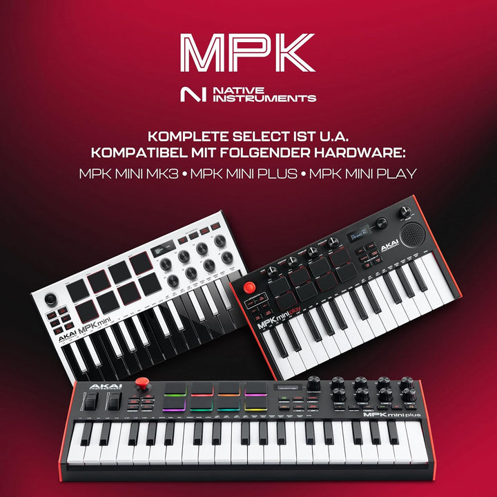 AKAI Professional MPK Mini MK3 – 25-Tasten USB MIDI Keyboard Controller, 8 hintergrundbeleuchtete Dr