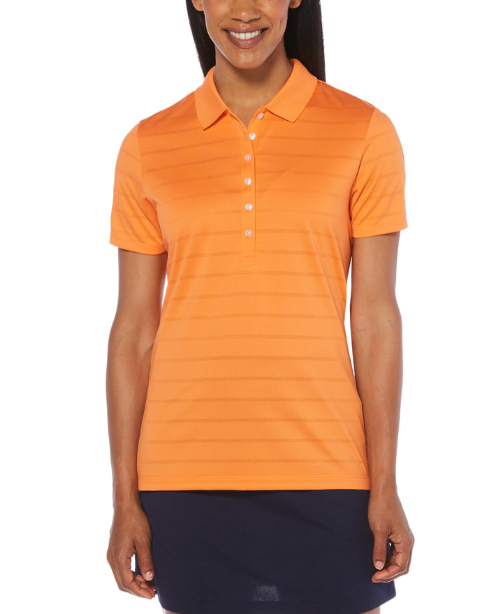 Callaway, Damen-Poloshirt, Kurzärmelig, Piqué, Offenes Netzgewebe Karotte S, Karotte S