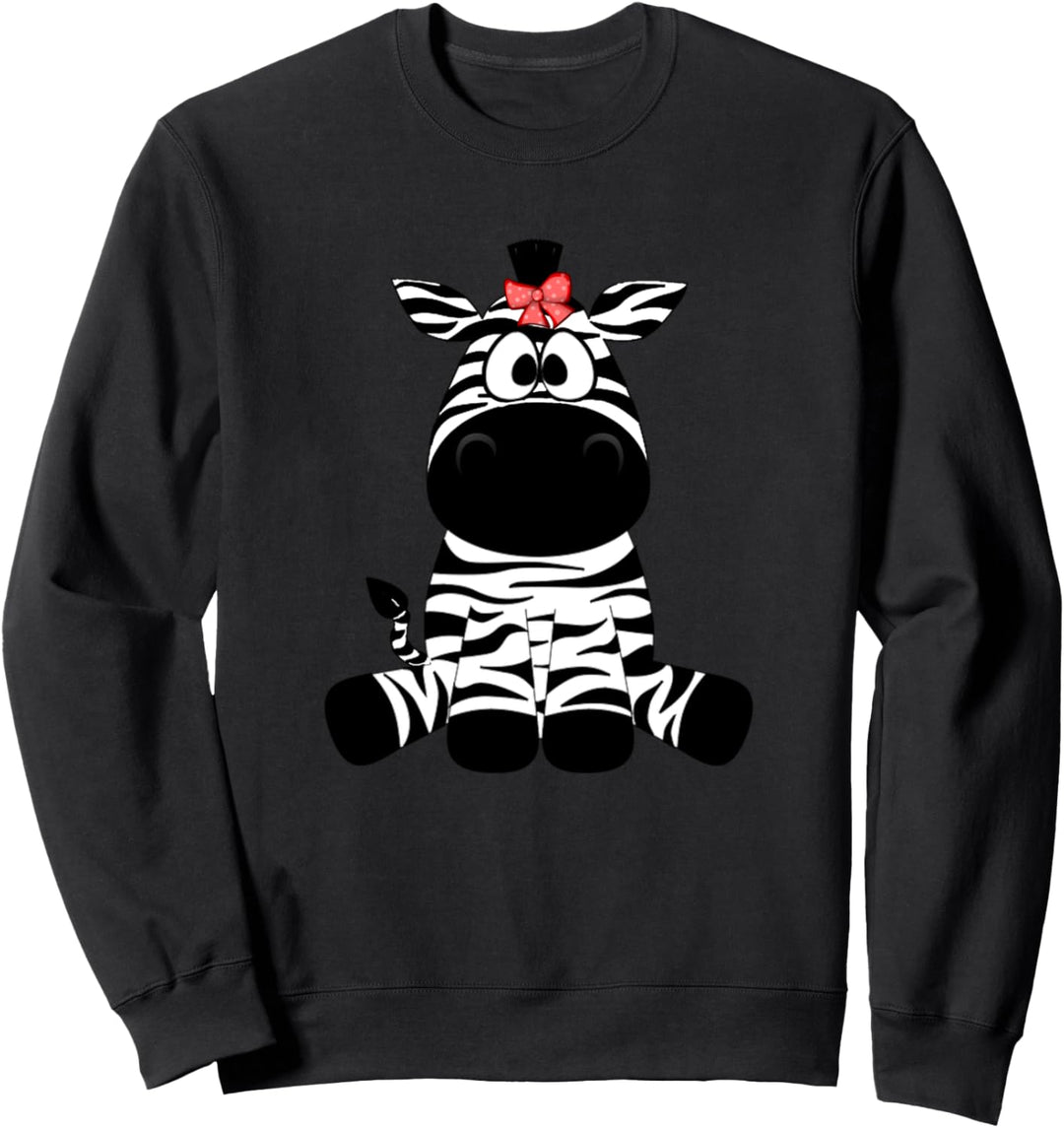 Lustiges süsses Zebra Baby mit Schleife - süss tolles Kinder Sweatshirt