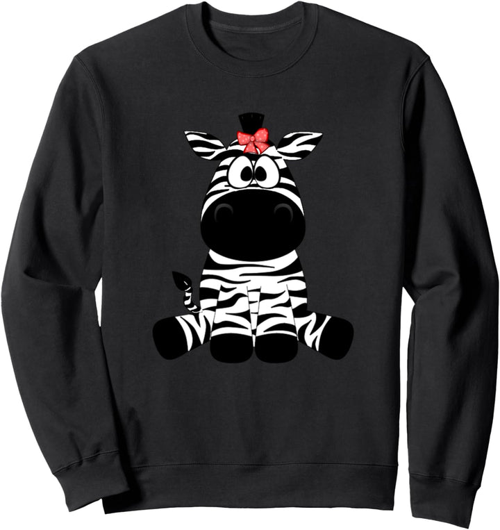 Lustiges süsses Zebra Baby mit Schleife - süss tolles Kinder Sweatshirt