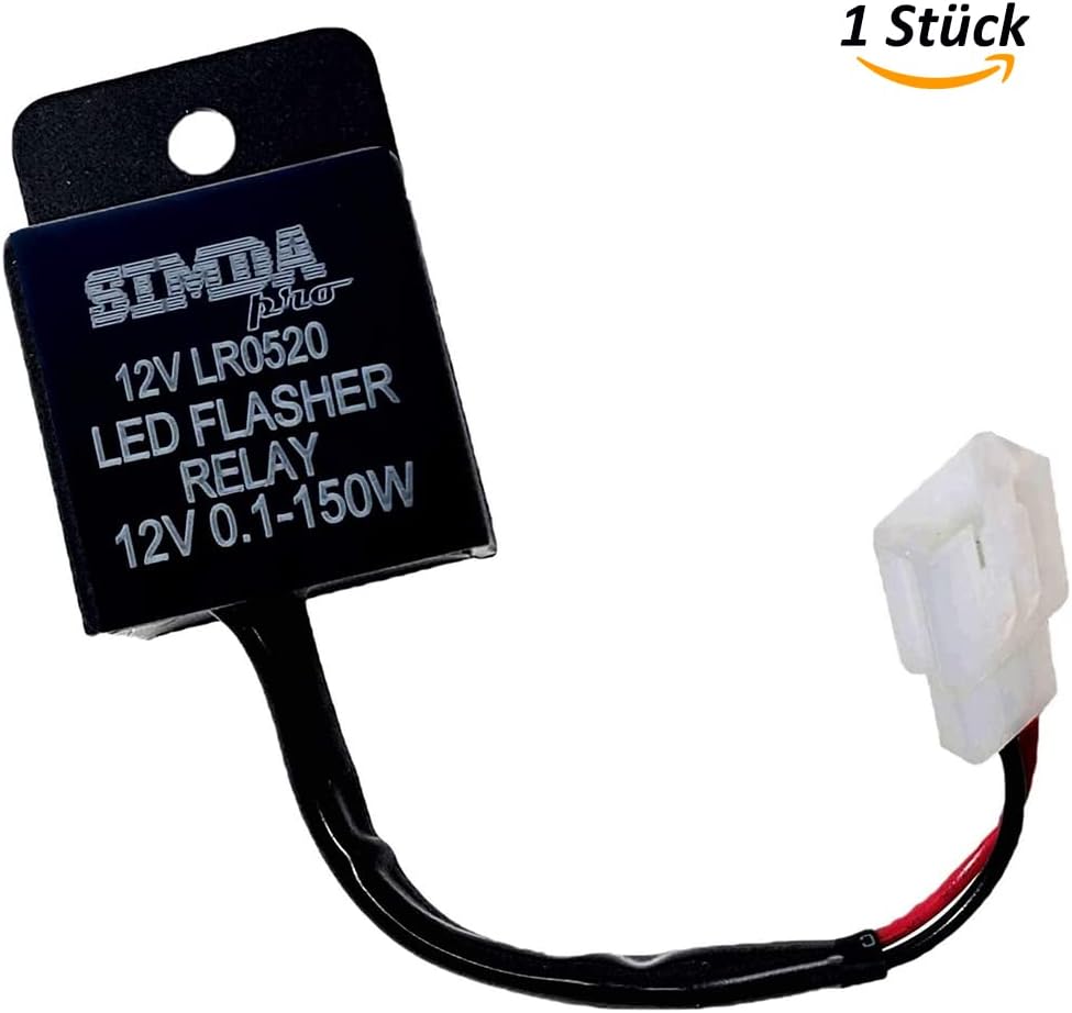 E Mark Led Motorrad Laufeffekt Blinker mit Relais Lauflicht Sequentiell Schwarz Universal Quad ATV L