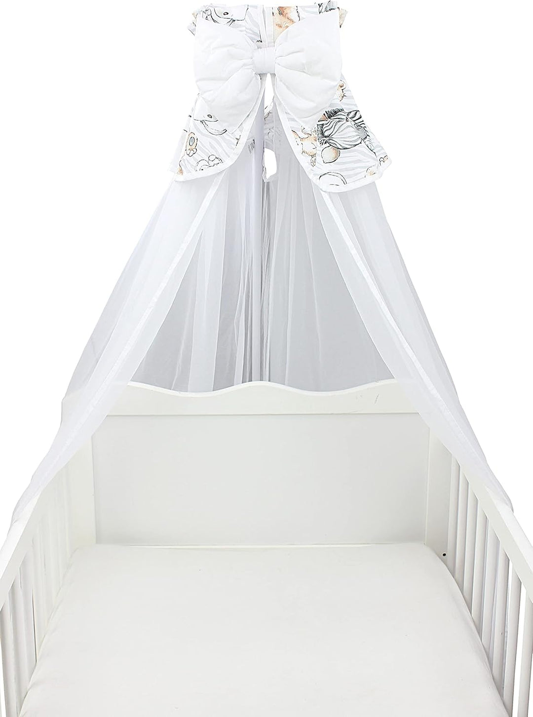TupTam Babybett Himmel mit Schleife Transparent, Farbe: Safari, Grösse: ca. 170x240 cm H170 x B240 c