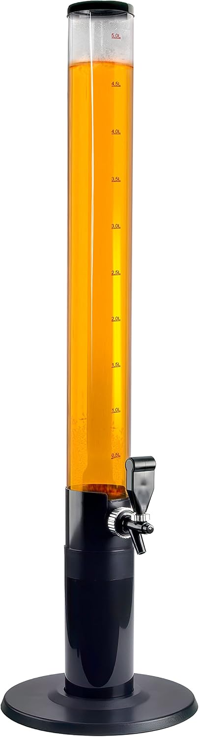 Bierzapfanlage & Biersäule 5L – Premium Getränkespender & Bierturm für Partys – Getränkesäule, Zapfs