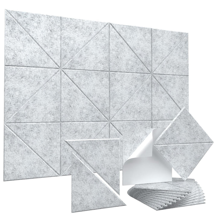 Vieshful Akustikpaneele Selbstklebend 20 Stück 30×30 cm – Hochdichte Akustikplatten aus Filz, Schall