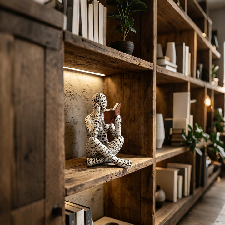 PIGPIGFLY Leserstatue,Deko Figuren,Deko Wohnzimmer,Home Store Dekoration, Leser,Modern Abstract Kuns