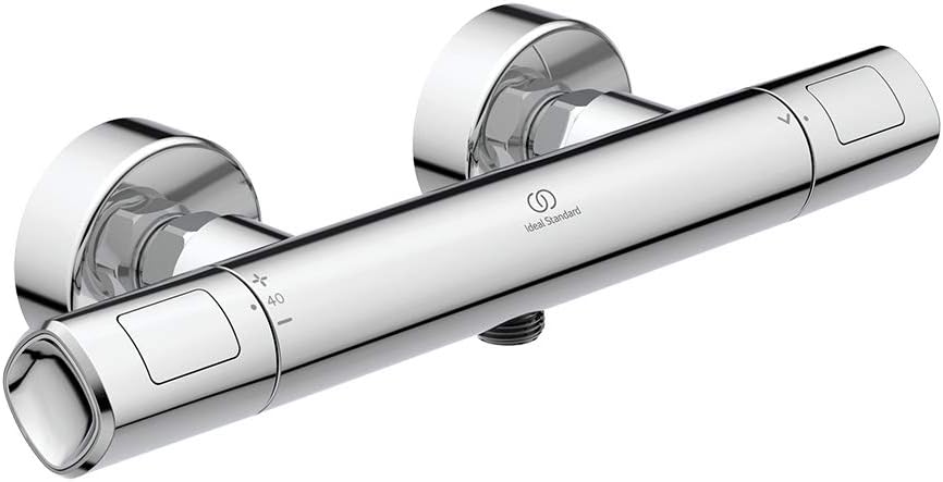 Ideal Standard A7237AA Mischbatterie für Dusche, Chrome, Ceratherm T100 Mixer Shower with kit Cerath