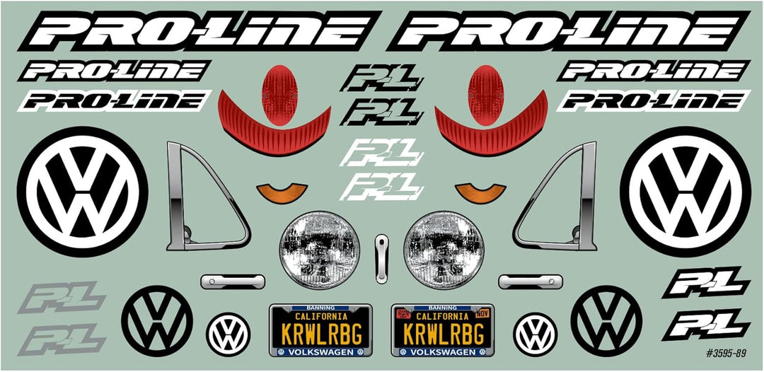 Pro-Line 1/10 Volkswagen Beetle Clear Body 12.3" (313mm) Wheelbase Crawlers