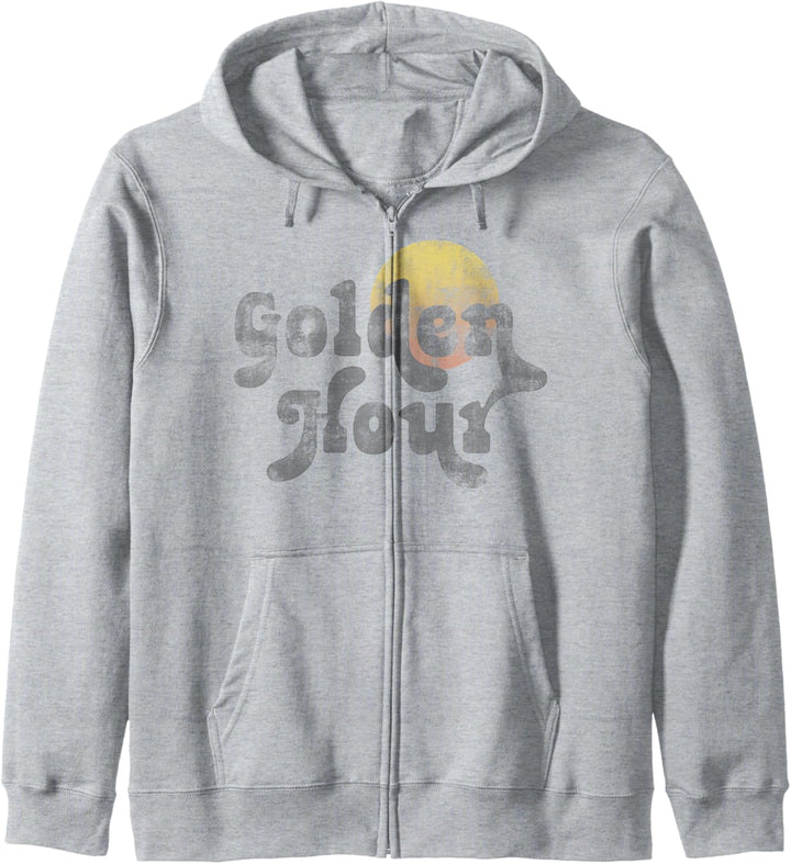Trendy Golden Hour Vintage Kapuzenjacke