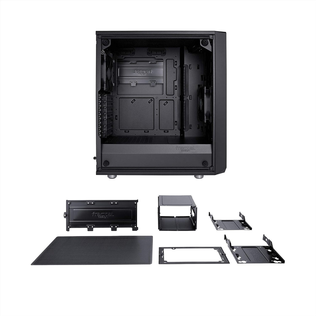 Fractal Design Meshify C Tempered Glass schwarz - Gehäuse - ATX, FD-CA-MESH-C-BKO-TG Black Dark Tint