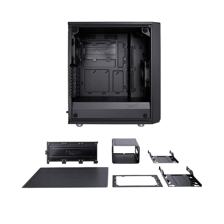 Fractal Design Meshify C Tempered Glass schwarz - Gehäuse - ATX, FD-CA-MESH-C-BKO-TG Black Dark Tint