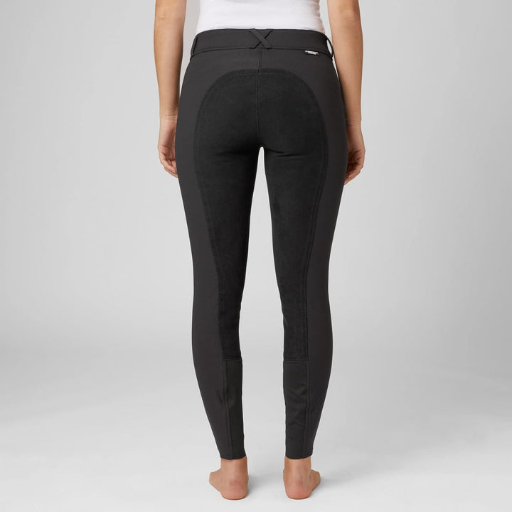 HORZE Damen Reithose Grand Prix, Turnierreithose mit Ledervollbesatz 34 Schwarz, 34 Schwarz