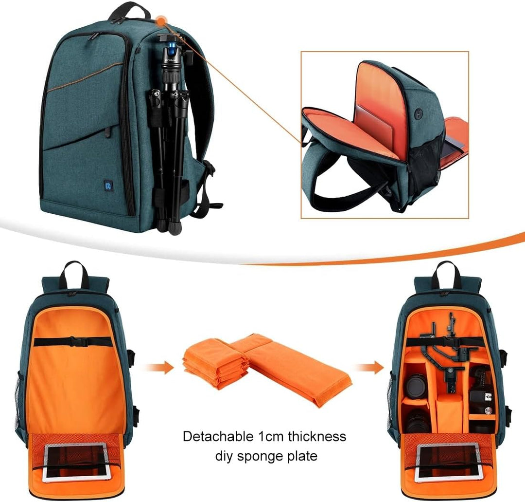 König Design Kamerarucksack Rolltop Fotorucksack Wasserdicht Robuste Rucksack für Spiegelreflexkamer