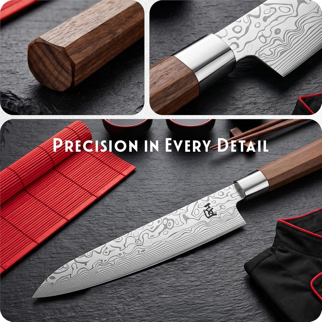 INTIGNIS VG10 Damast Gyuto Kochmesser 20 cm, Japanisches Messer Geschenkbox