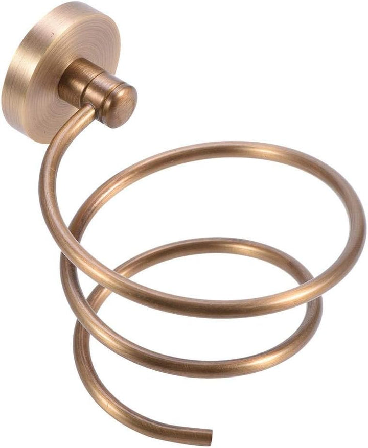 Zerodis Haartrockner-Halter, antikes Design, Wandhalterung, massives Messing