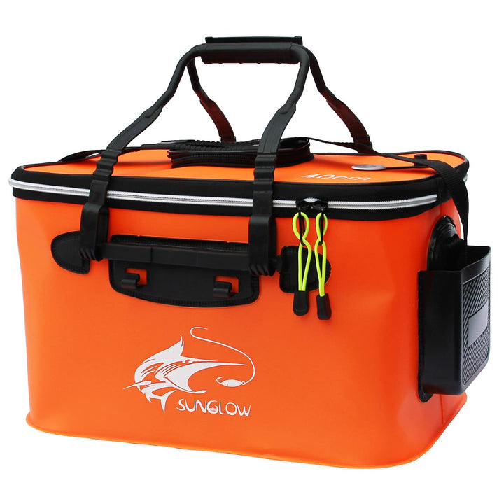 MMSGA Angeleimer, 23L/30L/38L Tragbarer Faltbarer Angelköder-Eimer，Multifunktionaler Behälter für le