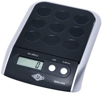 Wedo 485001 Elektronische Universalwaage Optimo 5000 (5000g/1g) schwarz/silber 5000 g, 5000 g