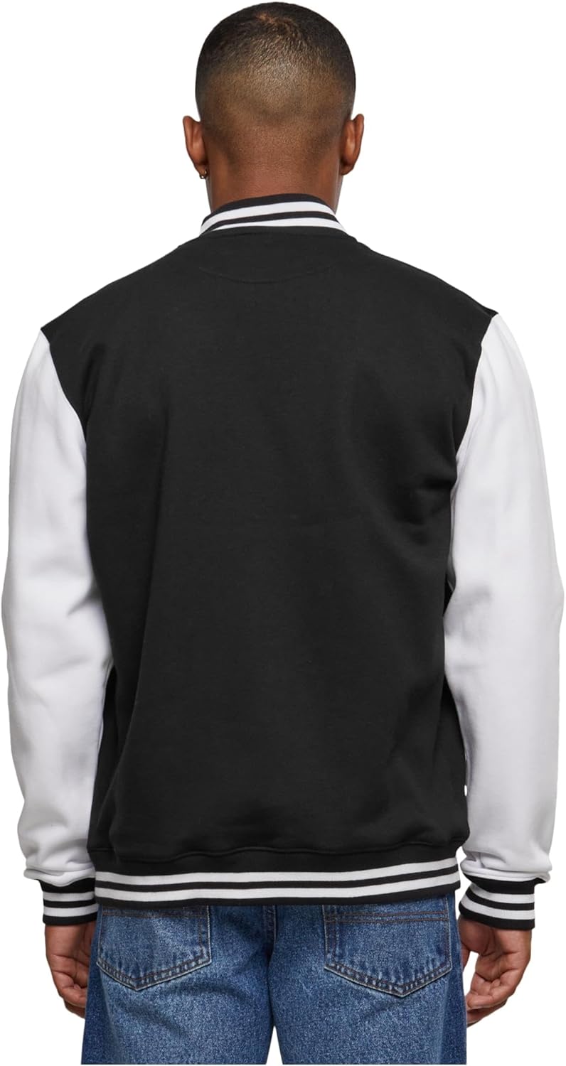 Urban Classics Herren Sweatjacke S Blk/Wht, S Blk/Wht