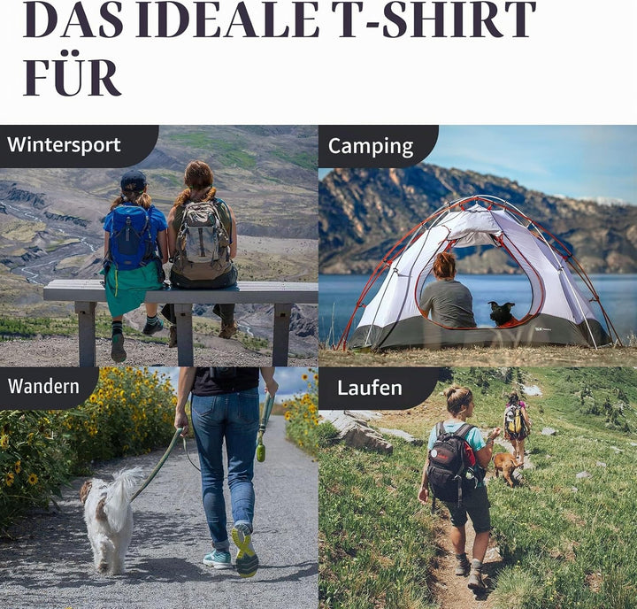 Merino Protect 100% Merino Wolle Shirt Damen Kurzarm Rundhals Wolle Unterhemd Geruchsresistenz Funkt