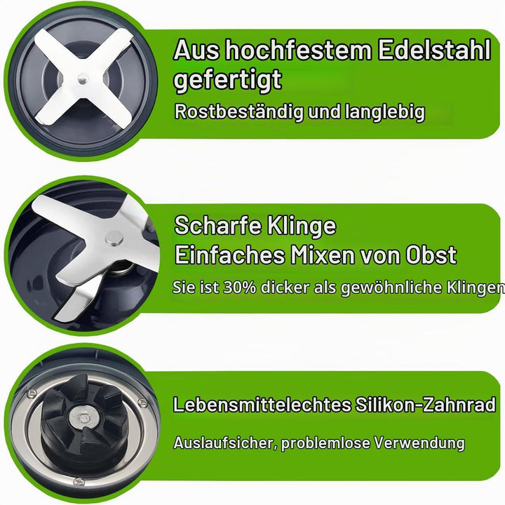 Ersatzteile Zubehör für Nutribullet Mixer, Extraktor Klinge und 950ml Becher mit Flip-Top Becherdeck
