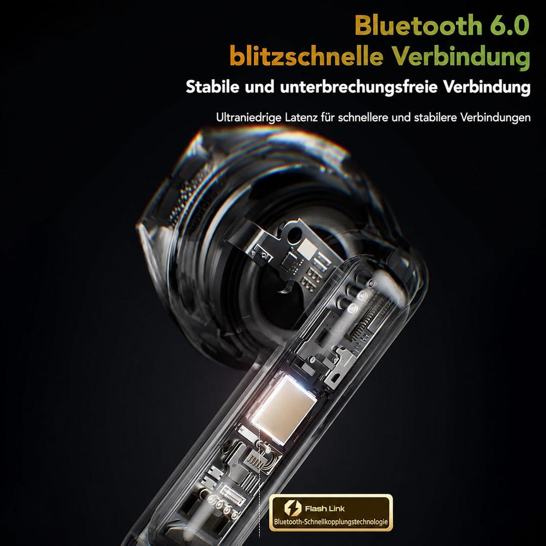 NE48 Übersetzer Kopfhörer, KI Sprachübersetzer Ohrhörer mit 165 Sprachen in Echtzeit, Bluetooth 6.0