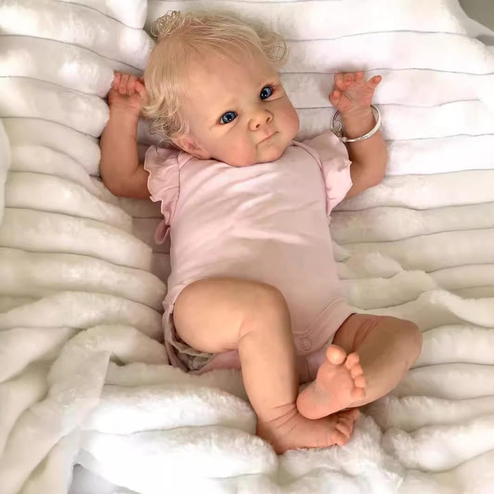ZIYIUI Lebensechte Reborn Babys Puppe Reborn Babypuppen Mädchen Silikon Dolls Kinder Spielzeug Gesch