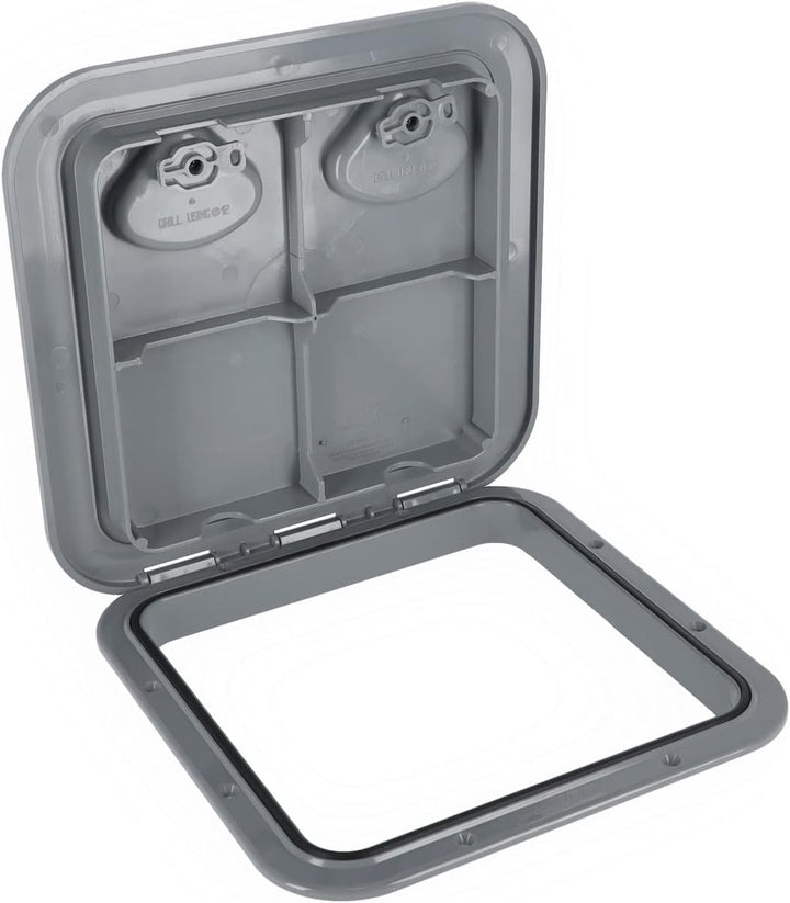 wellenshop Nuova Rade Inspektionsluke 370 x 375 mm, Inspektionsdeckel Weiss, Grau & Schwarz, wasserd