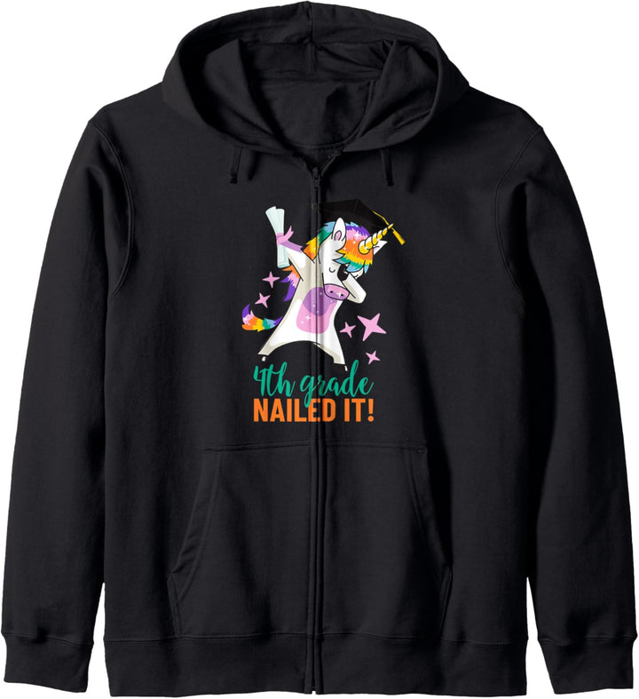4. Klasse Absolvent Einhorn Graduierung Kapuzenjacke