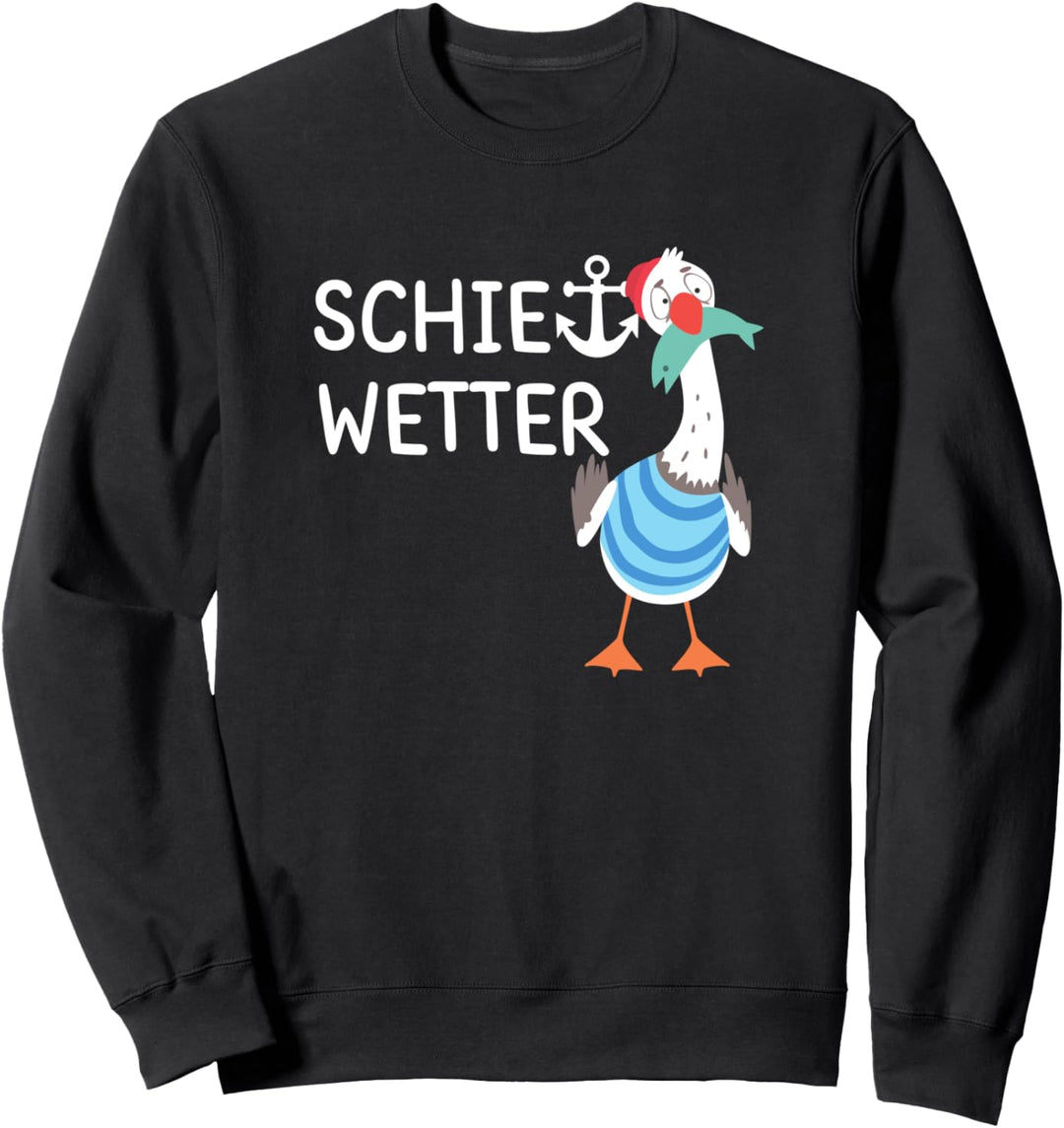 Anker Nordseeurlaub Nordsee Küste Lustige Möwe Schietwetter Sweatshirt