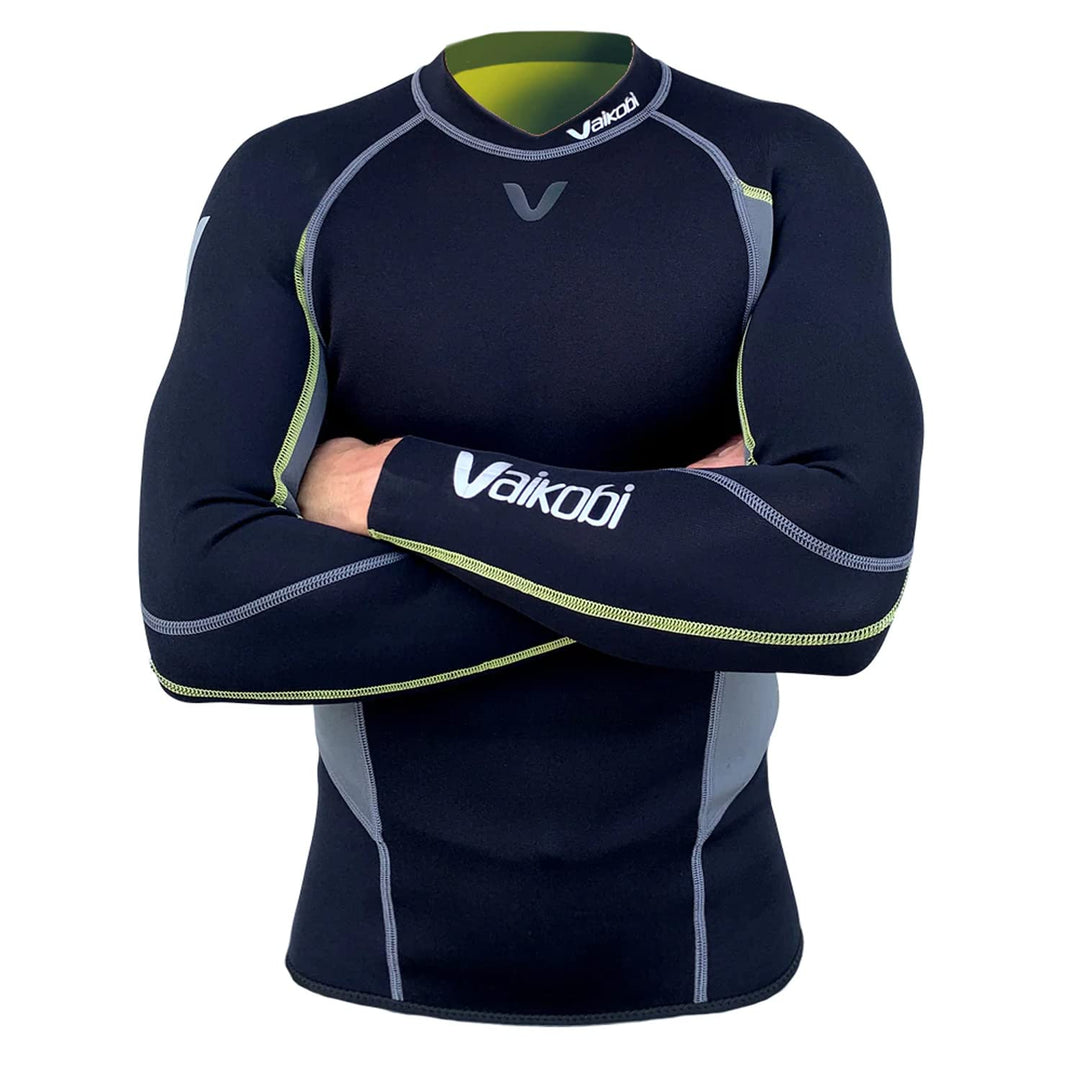 VAIKOBI FLEXFORCE 1.5mm GBS Wetsuit Top 2022 - Black/Grey VK-232 L