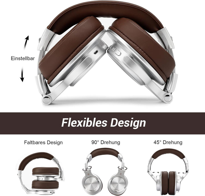 OneOdio Bluetooth Kopfhörer Over Ear, 72 Stdn HiFi Stereo Kopfhörer Kabellos, Wireless Headphones mi