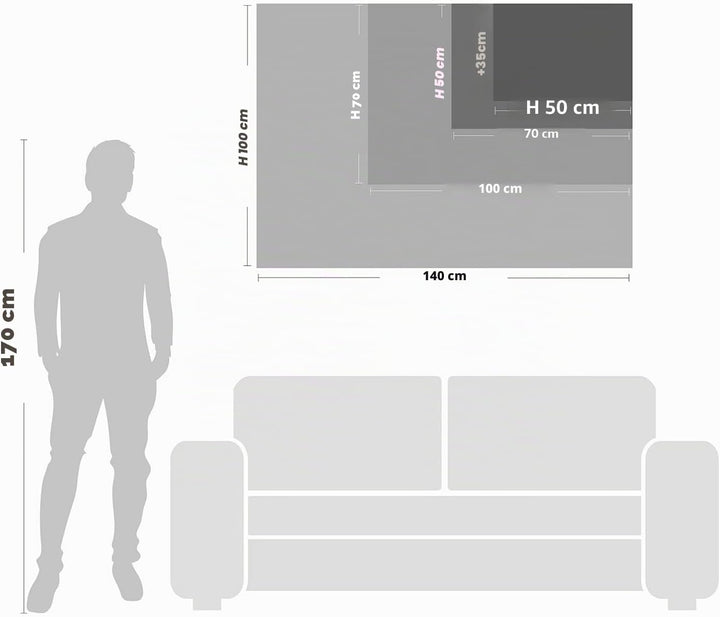 Giallobus - Gemälde - Banksy - Regen der Farben - Premium Loom Canvas mit hoher Dicke - 70x50 - Bere