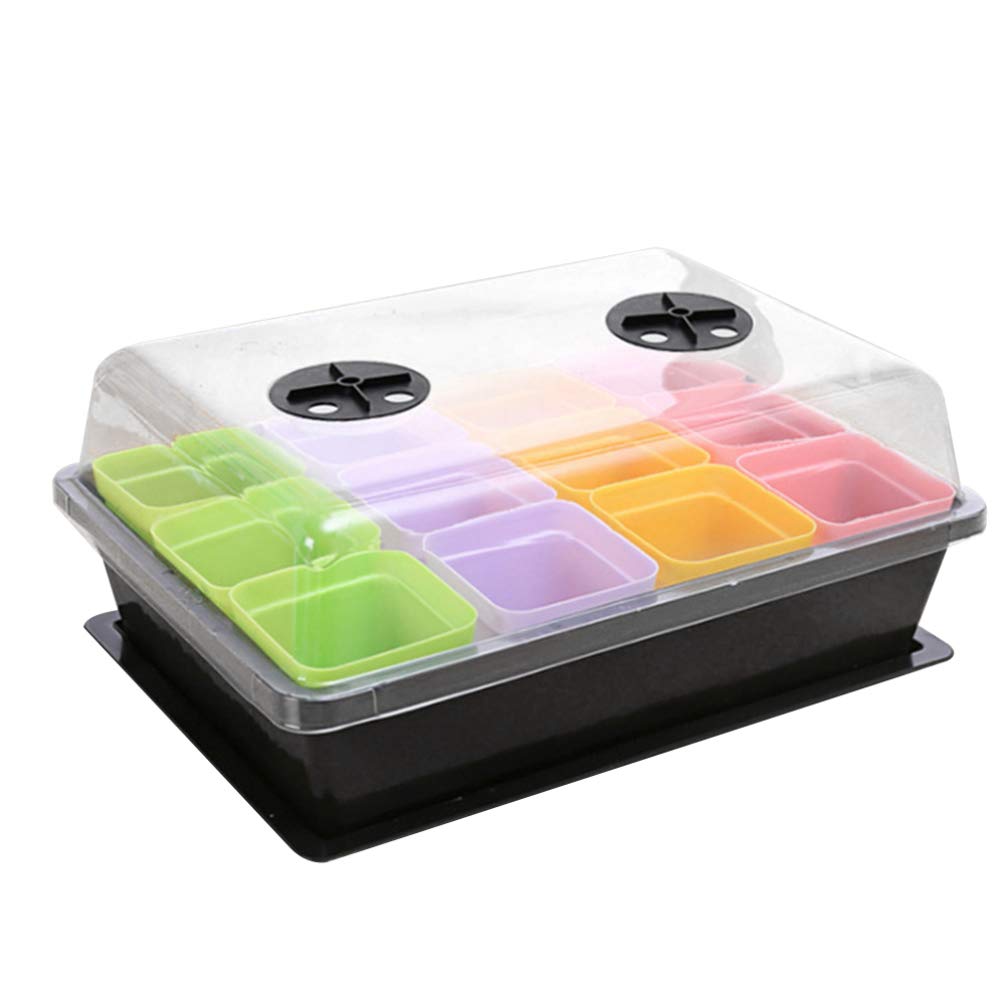 HEMOTON Anzuchtkasten Zimmergewächshaus 20pcs Kleine Anzuchttöpfe mit Deckel Pflanzen Anzucht Topfpl